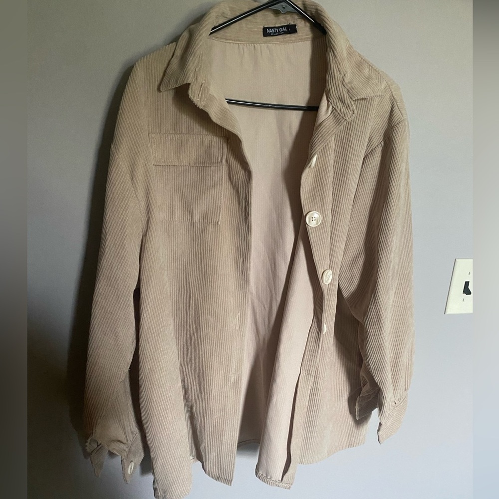 Nasty gal corduroy oversized shirt jacket